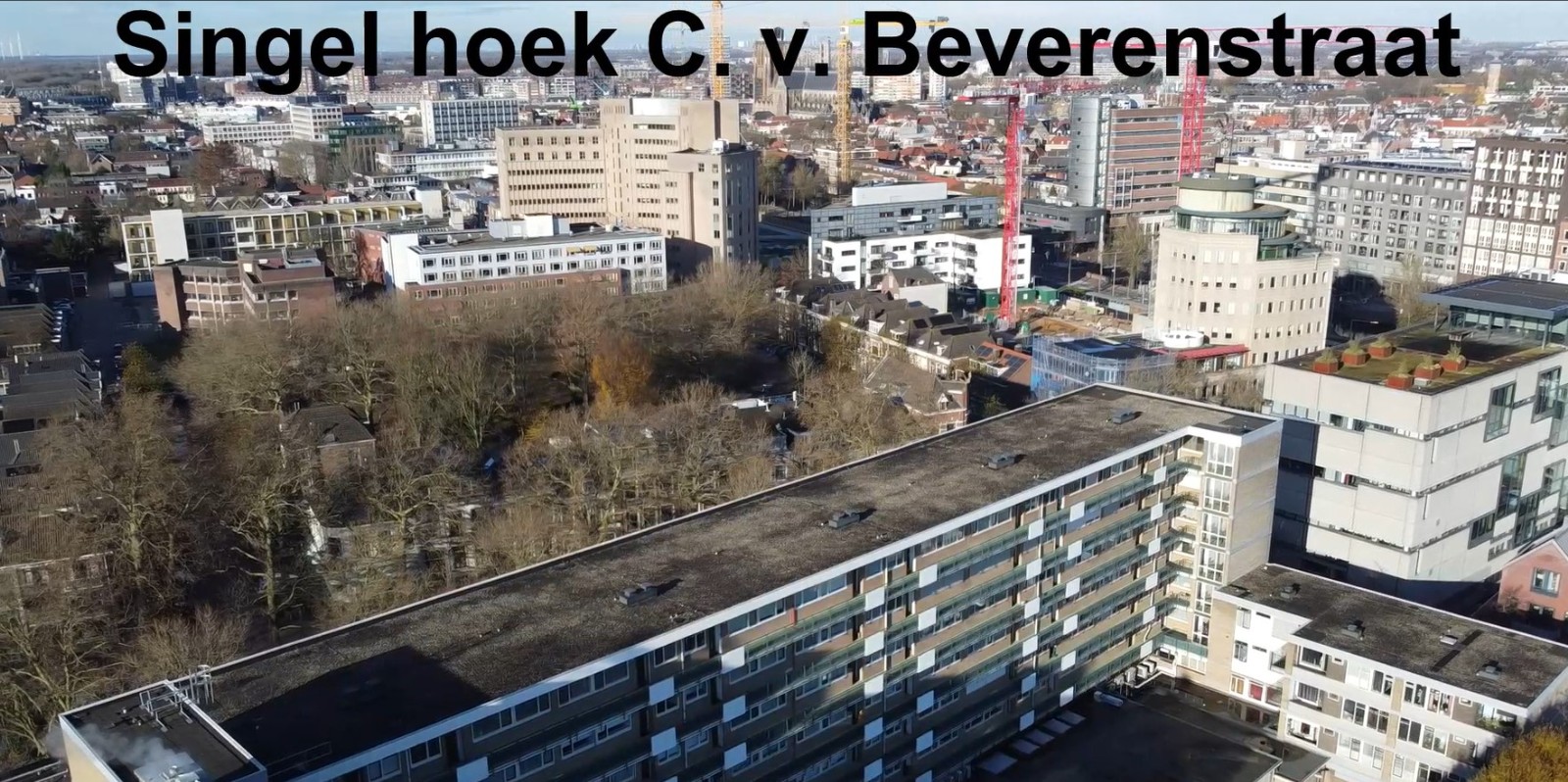 Drone opnames daken in Dordrecht-Centrum